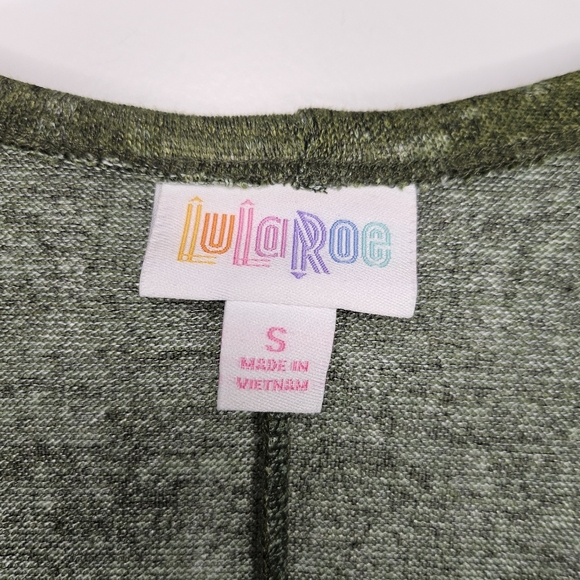 LuLaRoe Olive Green Open Front Cardigan Duster Size S Cozy Layering Cottagecore - Picture 6 of 9